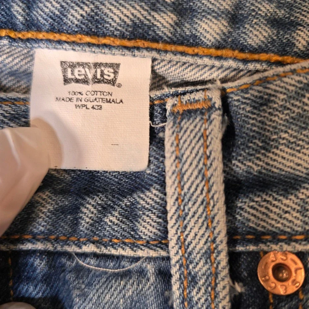 Levis 501 Original Fit Straight Leg Jeans Blue Denim Mens 36x32 (Measures 32x28)